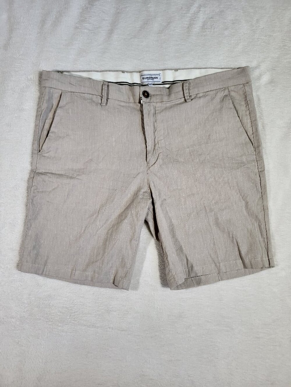 EUROPANN Saint-Tropez Linen Blend Bermuda Shorts Men's US 40 / EU 48 Beige